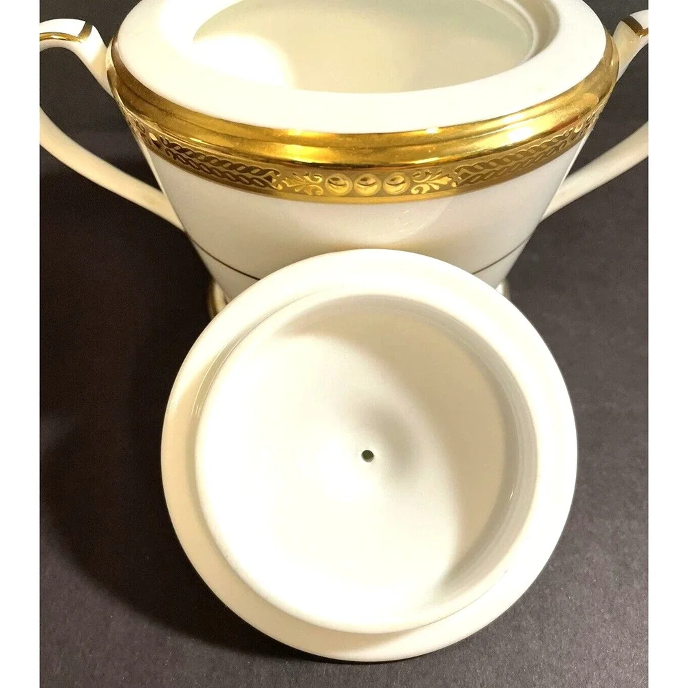 Noritake 4802 Chatelaine‎ Gold Bone China Sugar Bowl Replacement Vintage